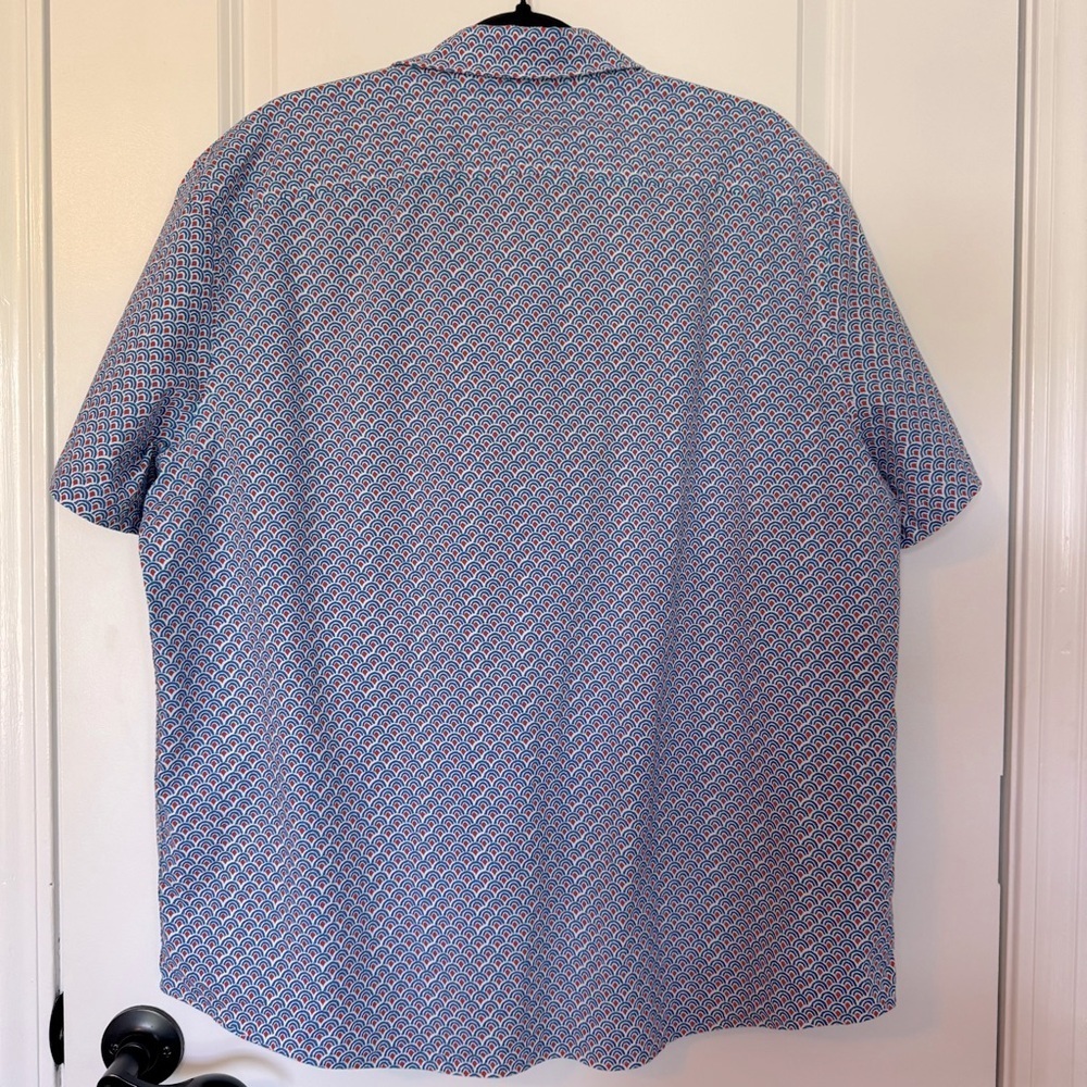 Original Penguin by Munsingwear Blue and Red Casual Button Down XL Shirt - Picture 2 of 8
